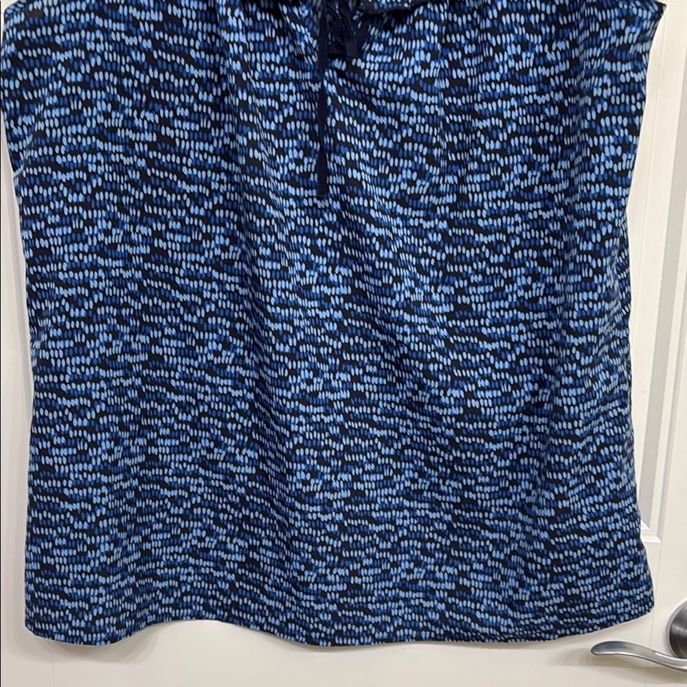 Loft Blue Patterned‎ Women's Top - Picture 3 of 10